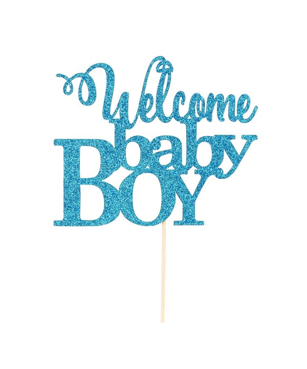 Blue Welcome Baby Cake Topper
