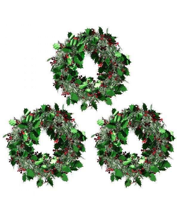 Juvale 3 Pack Christmas Wreath Sparkling