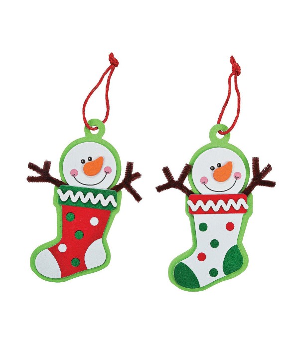 Snowman Stocking Christmas Ornament Craft