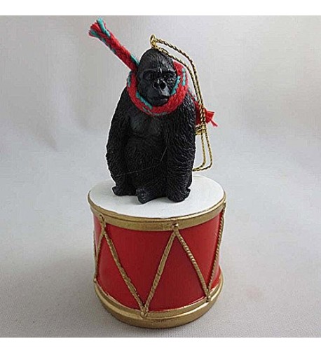 Little Drummer Gorilla Christmas Ornament