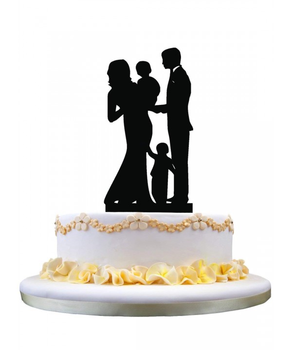 Wedding Topper Family Silhouette Anniversary