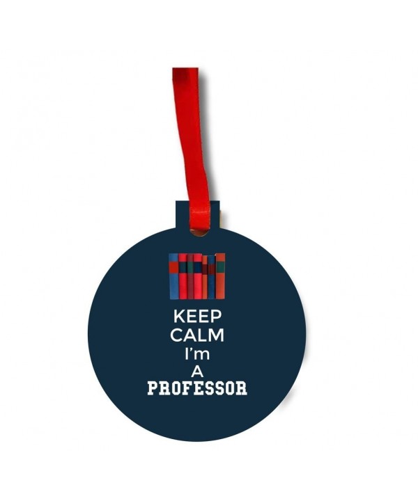 Professor Round Hardboard Holiday Ornament