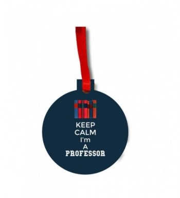 Professor Round Hardboard Holiday Ornament