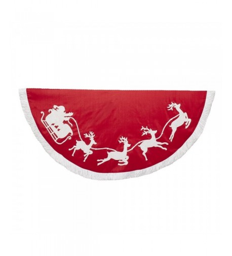 Kurt Adler White Embroidered Reindeer