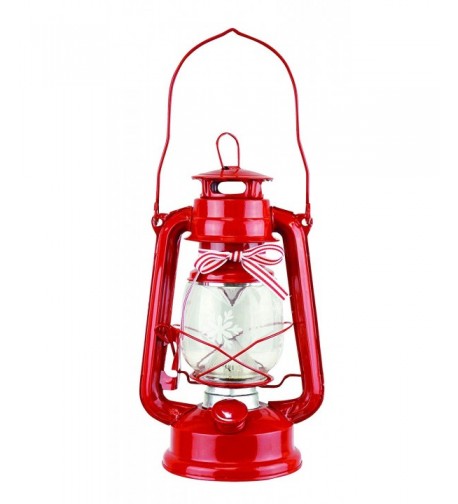 Snowflake Red Holiday Lantern Decoration x