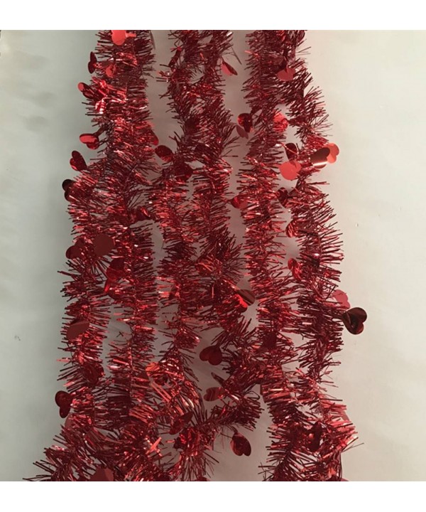 Christmas Tinsel Garland Heart Sparkly Hanging Xmas Ceiling