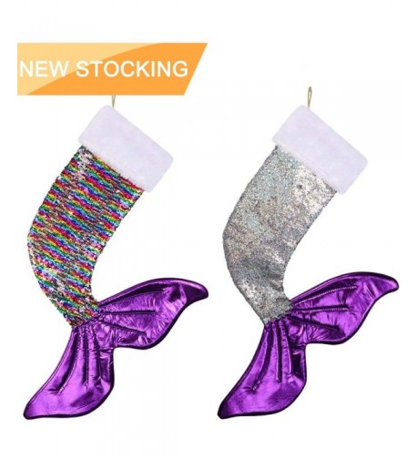 Jolik Color Reversible Christmas Stocking Reversible Sequin Stocking