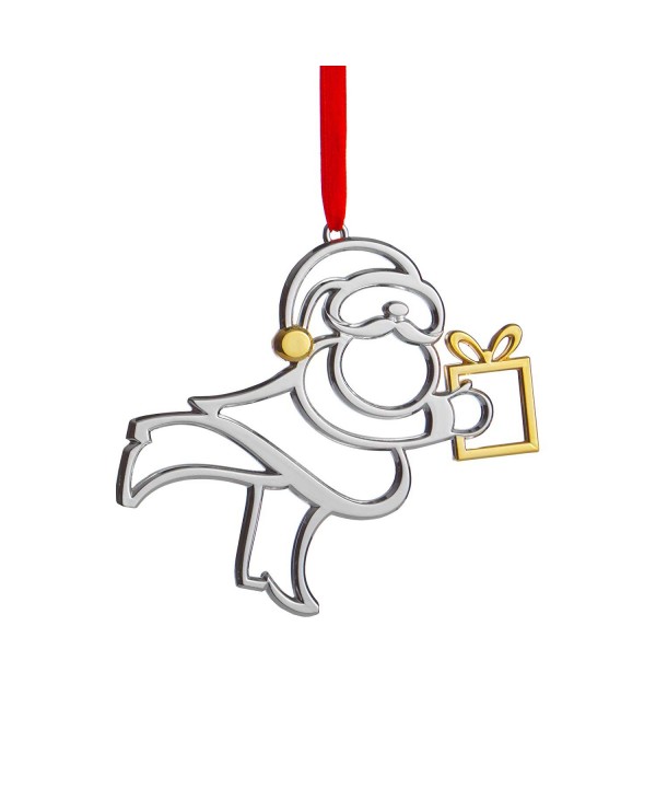 Nambe Holiday Santa Christmas Ornament