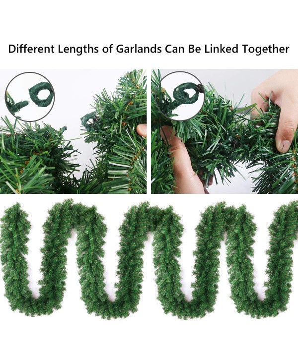 Christmas Garland with 40 LED Lights - Battery Powered Waterproof ...