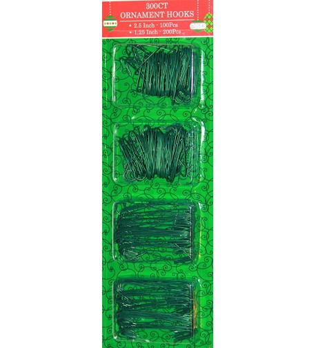 Count Holiday Ornament Hooks Green