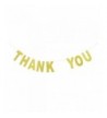 Thank Banner Gold Glitter Bunting