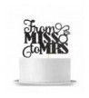 Black Glitter Miss Cake Topper