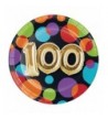 Balloon 100th Birthday Dessert Plates