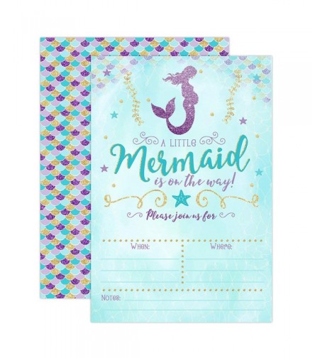 Mermaid Invitation Sprinkle Invitations Envelopes