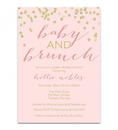 Invitations Champagne Confetti Glitter Envelopes