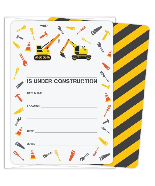 Koko Paper Co Construction Invitations