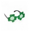 Patricks Shamrock Shaped Glitter Sunglasses