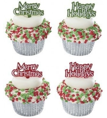 Merry Christmas Happy Holidays Cupcake