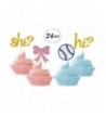 Gender Cupcake Toppers Baseballs Decorations