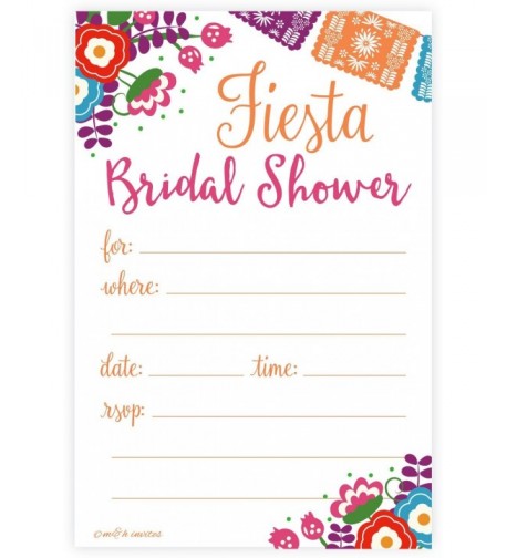 Fiesta Bridal Shower Invitations Envelopes