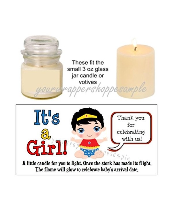 Superhero Super Shower Candle Labels