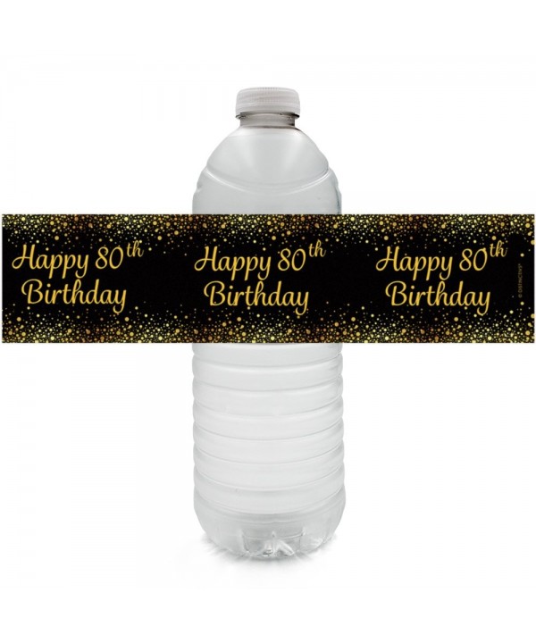 Black Birthday Party Bottle Labels