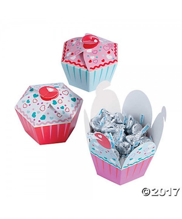 Cupcake Shaped Party Hearts Valentines