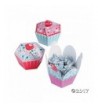 Cupcake Shaped Party Hearts Valentines