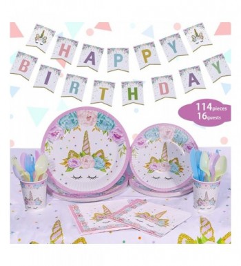 Unicorn Party Supplies Set Decorations