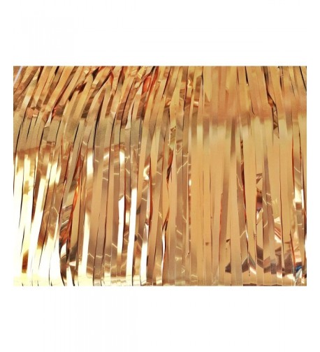 Frayed Chalet Gold Tinsel Curtain