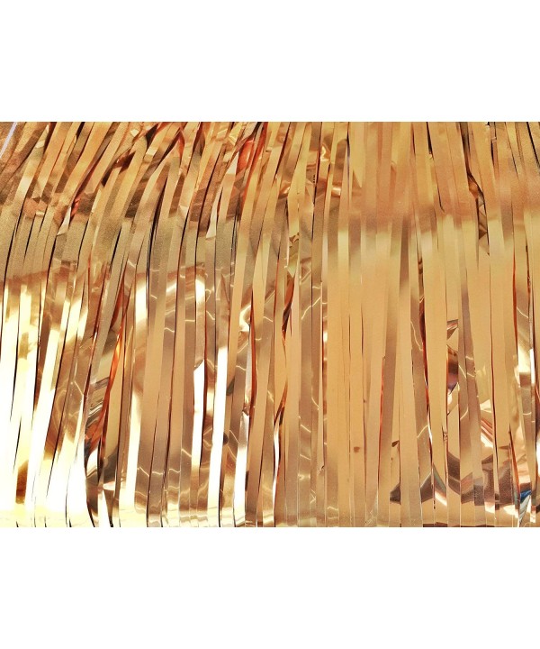 Frayed Chalet Gold Tinsel Curtain