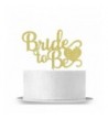 Gold Glitter Bride Cake Topper