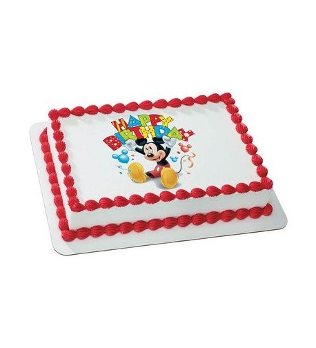 Mickey Birthday Licensed Edible Topper