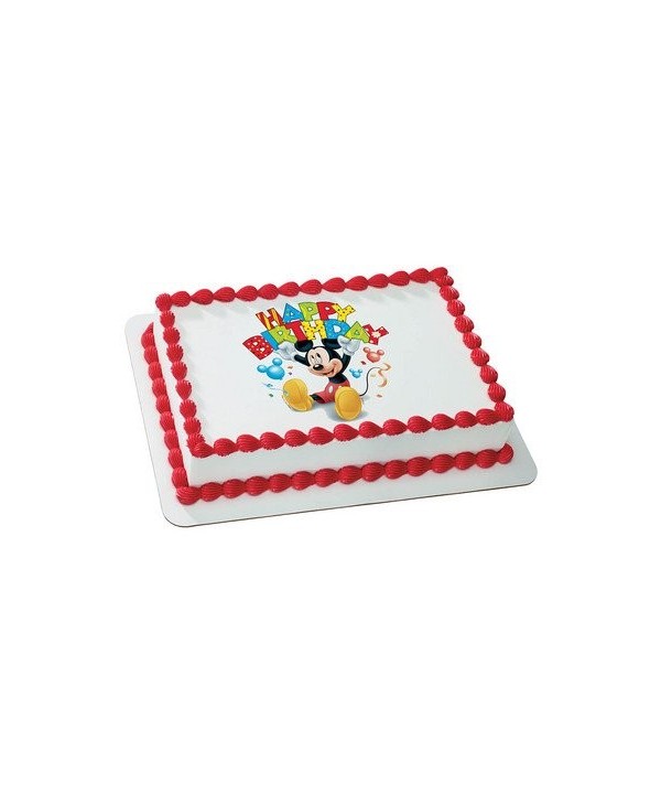 Mickey Birthday Licensed Edible Topper