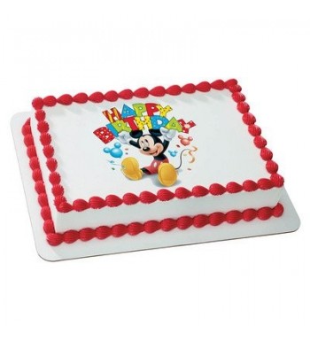 Mickey Birthday Licensed Edible Topper