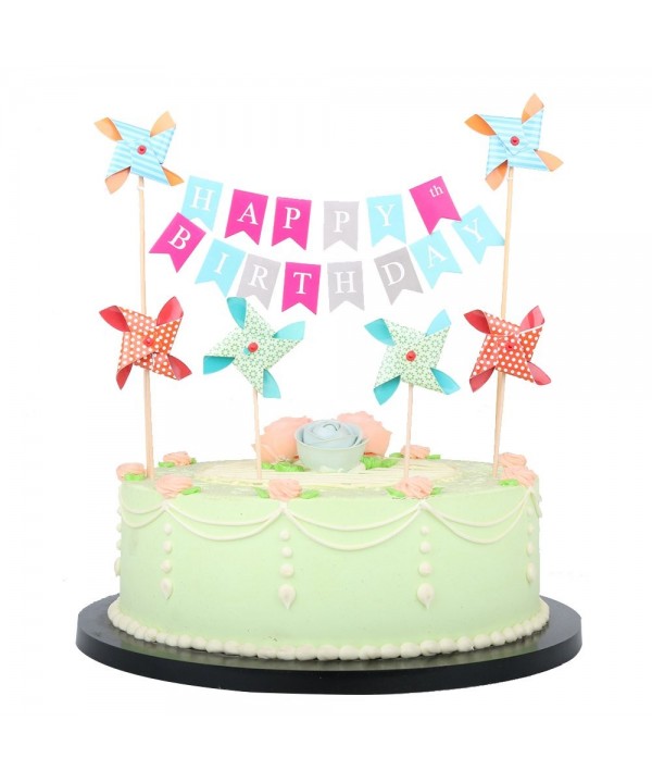 LXZS BH Birthday Topper Banner Windmill LXZS BH Birthday Topper Banner Windmill