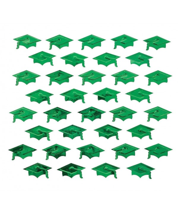 Green Graduation Hat Confetti Decorations