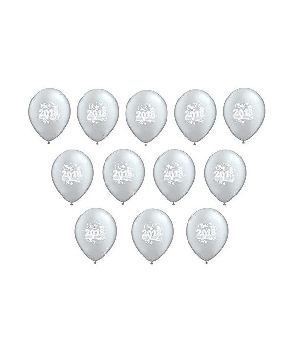 SILVER Class Graduation Latex Balloons