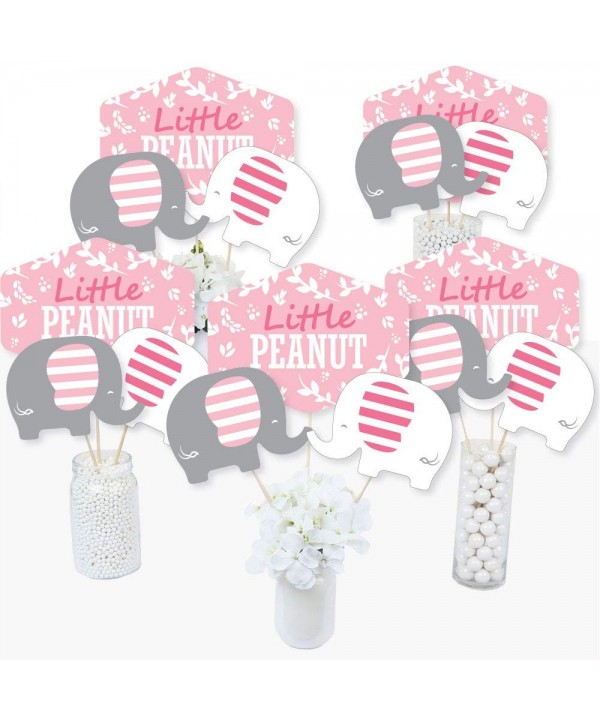 Pink Elephant Birthday Centerpiece Toppers