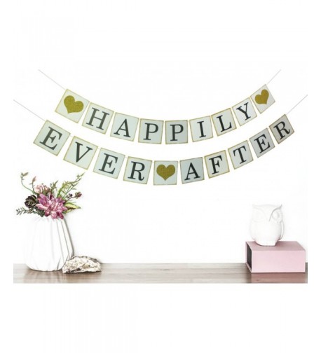 Happily Banner Wedding Engagement Bridal Decorations