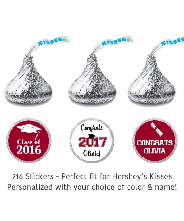 Personalized Graduation Chocolate Kiss Stickers