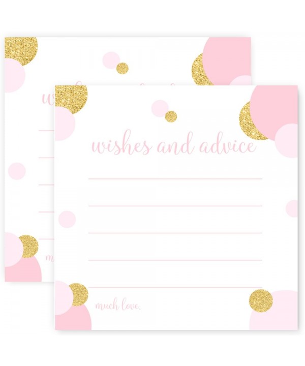 Advice Wishes Baby Shower Blush