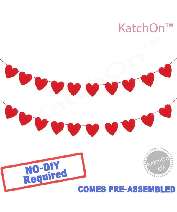 KATCHON Felt Heart Garland Banner