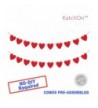 KATCHON Felt Heart Garland Banner