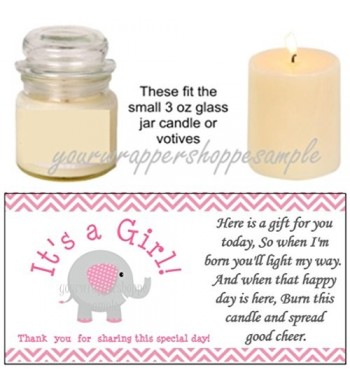 Elephant Shower Candle Party Labels