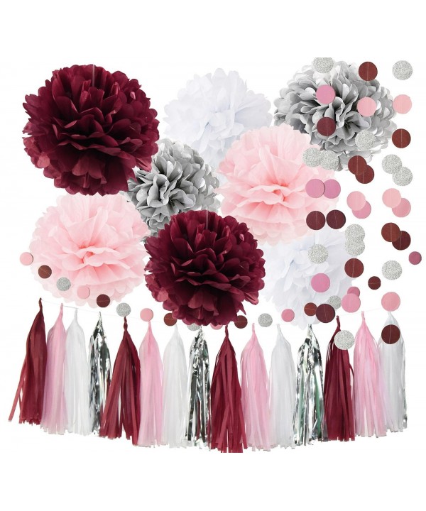 Qians Party Decorations Burgundy Bachelorette