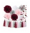 Qians Party Decorations Burgundy Bachelorette