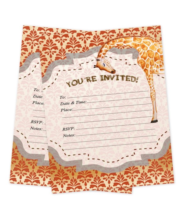 Safari Invitations Birthday Shower Envelopes