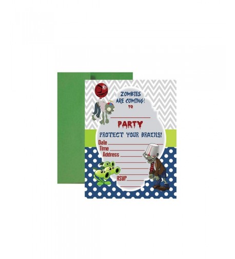 PVZ Birthday Party Supplies Invitations