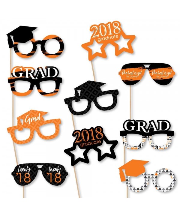 Orange Grad Glasses Paper Graduation